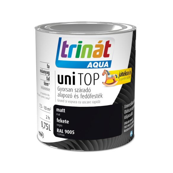 TRINÁT UNITOP MAGASFÉNYŰ RAL 9005 FEKETE  0.75L 