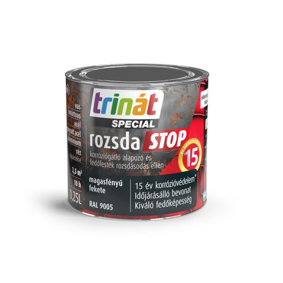 Trinát Rozsdastop Magasfényű 9005 Fekete 0,25l