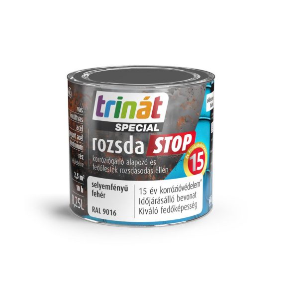 Trinát Rozsdastop Selyemfényű 9016 Fehér 0,25l