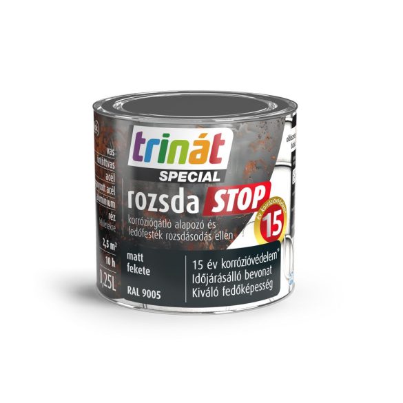 Trinát Rozsdastop Matt 9005 Fekete 0,25l