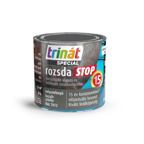 Trinát Rozsdastop Selyemfényű 7012 Bazaltszürke 0,25l