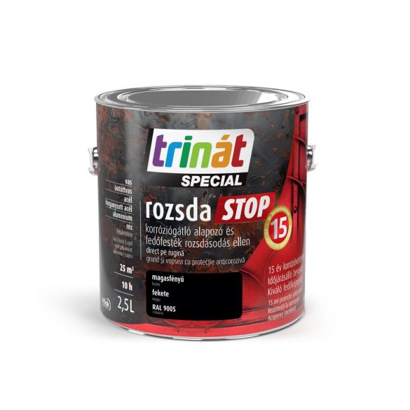 Trinát Rozsdastop Magasfényű 9005 Fekete 2,5l