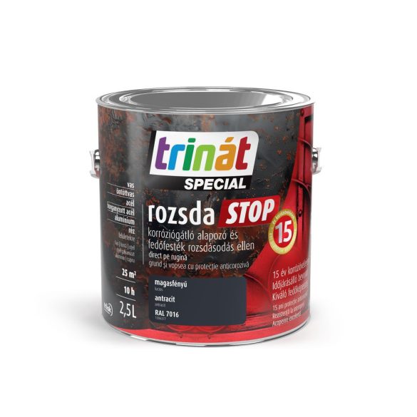 Trinát Rozsdastop Magasfényű 7016 Antracit 2,5l