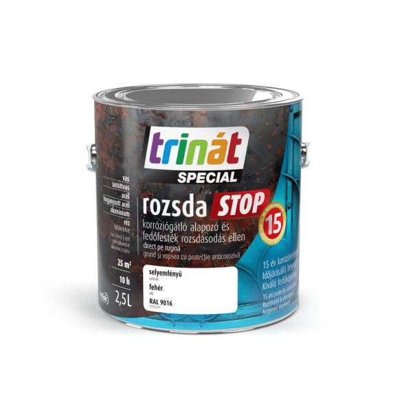 Trinát Rozsdastop Selyemfényű 9016 Fehér 2,5l