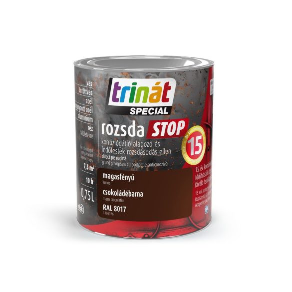 Trinát Rozsdastop Magasfényű 8017 Csokoládébarna 0,75l