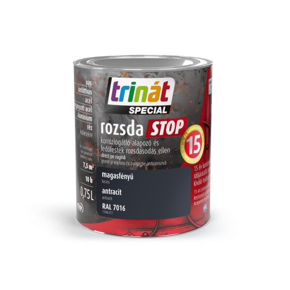 Trinát Rozsdastop Magasfényű 7016 Antracit 0,75l