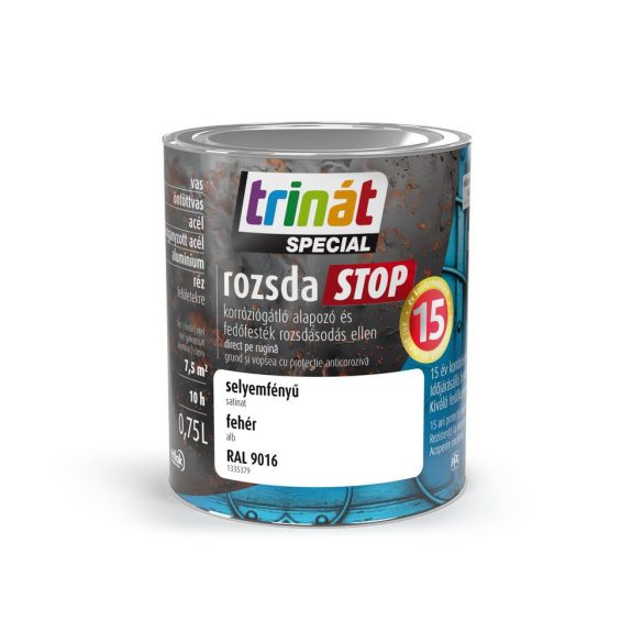 Trinát Rozsdastop Selyemfényű 9016 fehér 0,75l