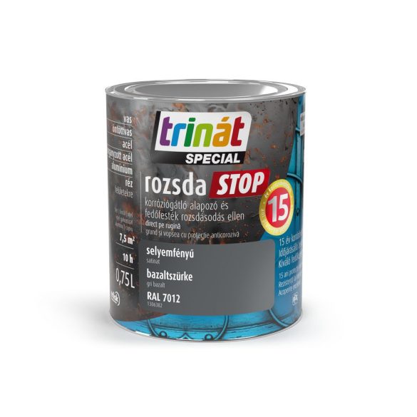 Trinát Rozsdastop Selyemfényű 7012 Bazaltszürke 0,75l
