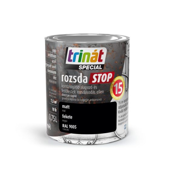 Trinát Rozsdastop Matt 9005 Fekete 0,75l