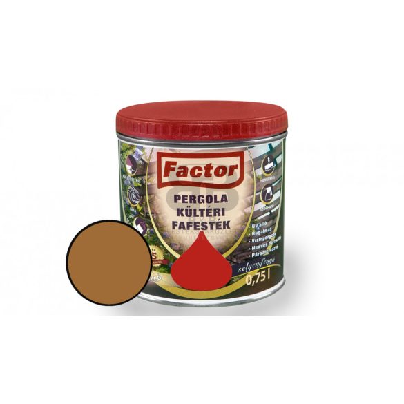 Factor Pergola kültéri fafesték aranytölgy 0,75 l