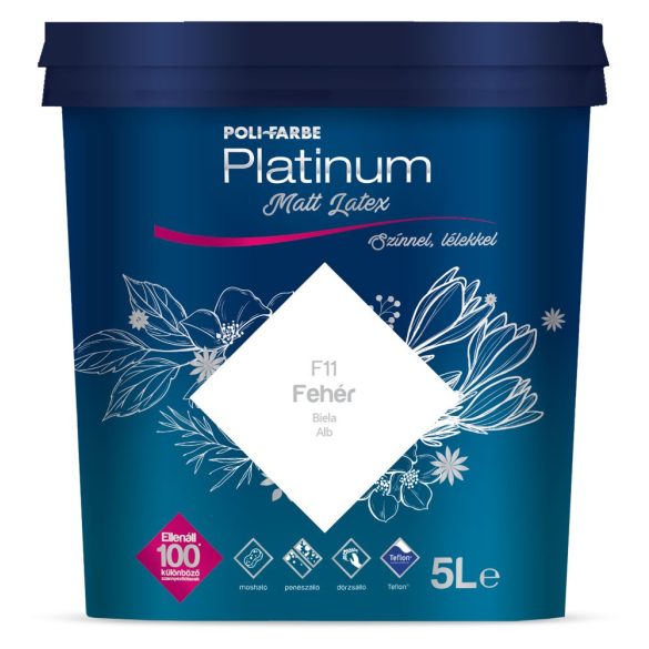 Poli-Farbe Platinum Matt Latex Fehér 5L