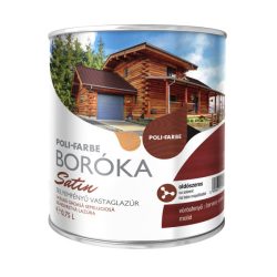 Poli-Farbe Boróka Satin Lazúr Vörösfenyő 0,75L