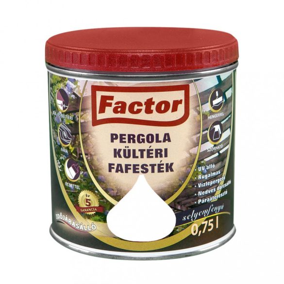 FACTOR Pergola kültéri fafesték fehér 0,75L