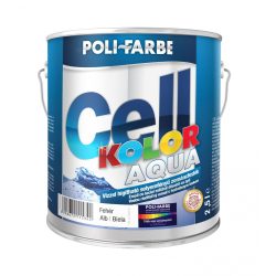   Poli-Farbe Cellkolor Aqua Selyemfényű Zománcfesték Fehér 2,5L