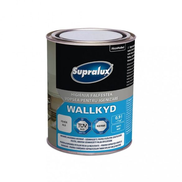 Supralux Wallkyd higiéniai beltéri falfesték fehér 0,9L