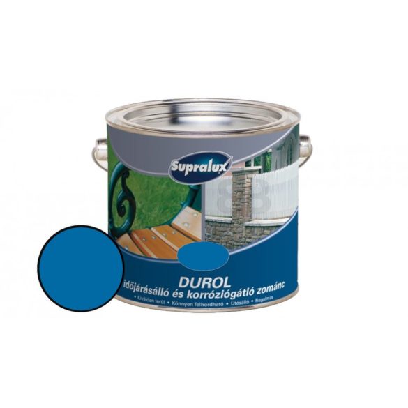 Supralux Durol időjárásálló és korróziógátló zománc kék 2,5 L