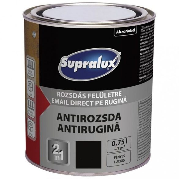Supralux Antirozsda fekete 0,75L