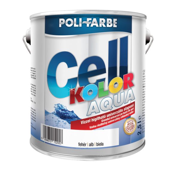 Poli-Farbe Cellkolor Aqua Univerzális Alapozó Fehér 2,5L