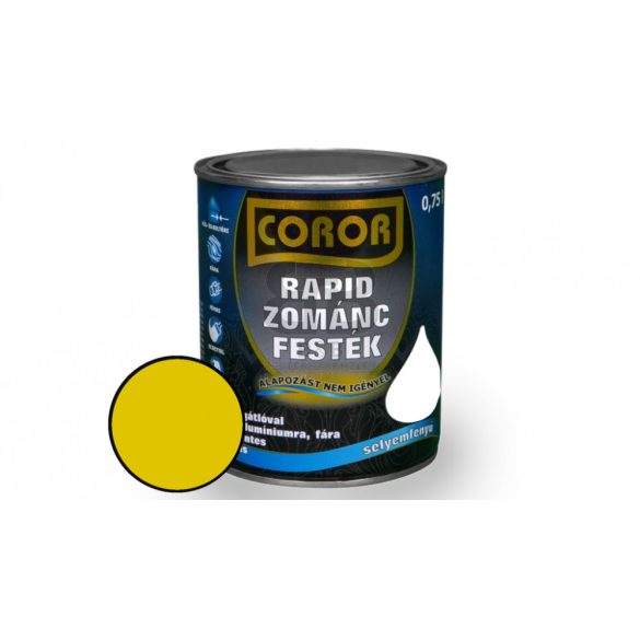 Coror rapid zománc cinksárga 0,75l