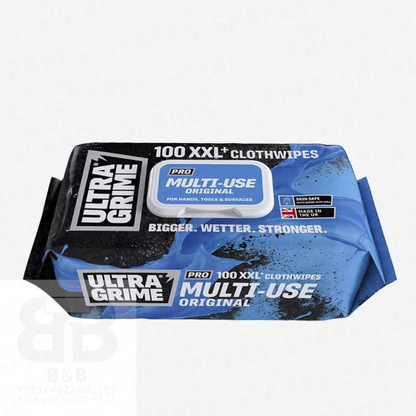 Ultragrime Pro Nedves törlőkendő 38*25cm 100db/csomag kék